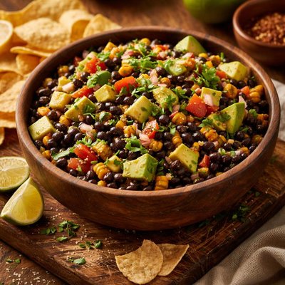 Image of Black Bean Corn and Avocado Dip