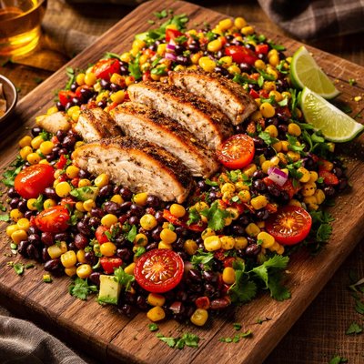 Image of Black Bean Corn Chicken Salad
