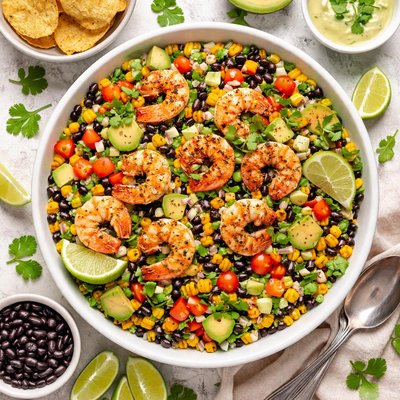 Image of Black Bean Corn Shrimp Salad