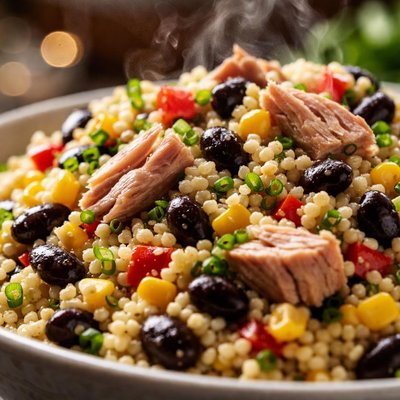 Image of Black Bean Couscous and Tuna Salad
