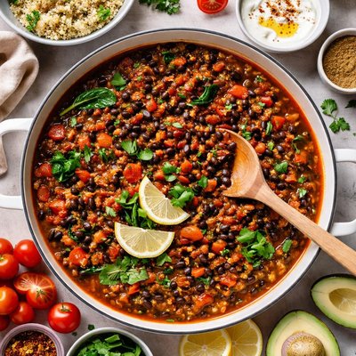 Image of Curry de Frijoles Negros de la Dieta Mediterránea
