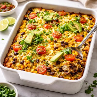 Image of Black Bean Egg Corn Casserole