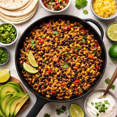Image of Black Bean Ground Turkey Burrito Mix