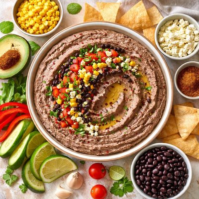 Image of Black Bean Hummus from 1001 Low Fat Vegetarian Recipes