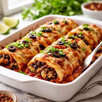 Image of Black Bean Lasagna Rolls Oamc Ww