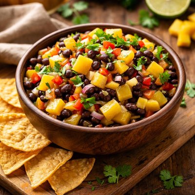 Image of Black Bean Mango Pineapple Salsa