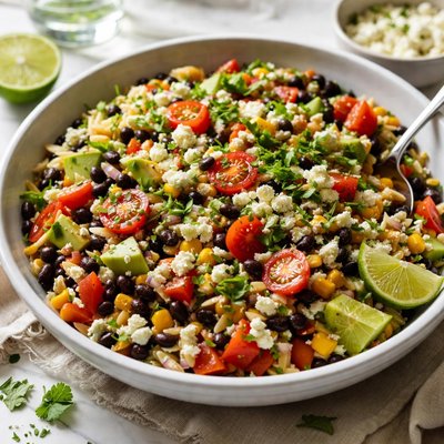 Image of Black Bean Orzo Salad