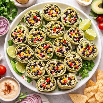 Image of Black Bean Pinwheels