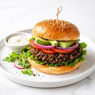 Image of Black Bean Quinoa Burgers