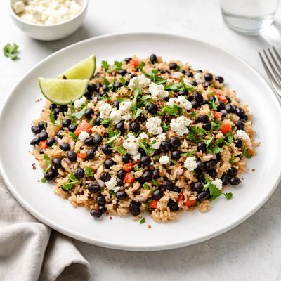 Image of Black Bean Rice and Feta