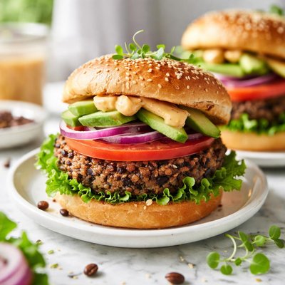 Image of Black Bean Rice Burgers