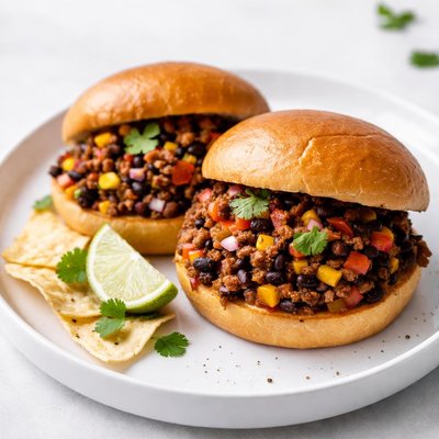 Image of Black Bean Salsa Sloppy Joes