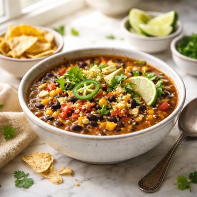 Image of Black Bean Salsa Soup