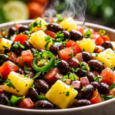 Image of Black Bean Salsa with Pineapple