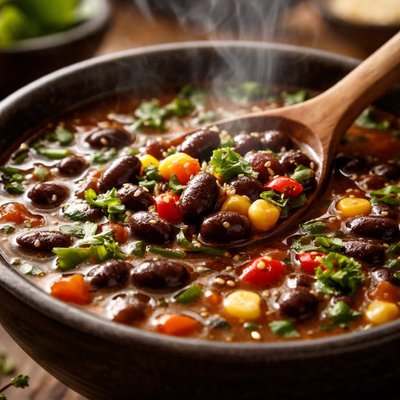 Image of Black Bean Soup Asian Style