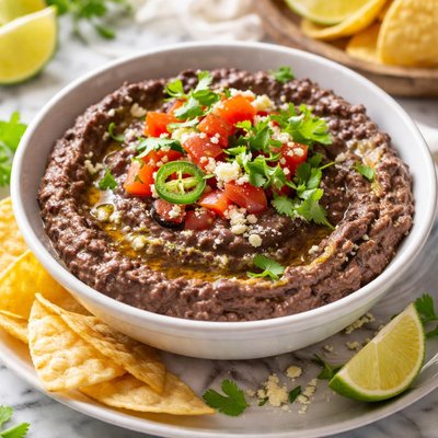Image of Black Bean Spread Dip with Lime and Cilantro