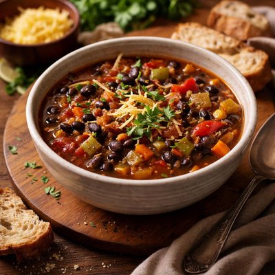 Image of Black Bean Vegetable Soup