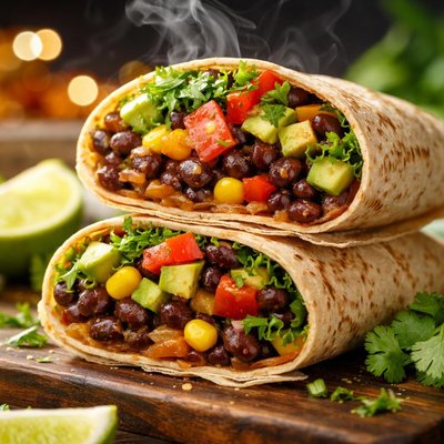 Image of Black Bean Veggie Wraps