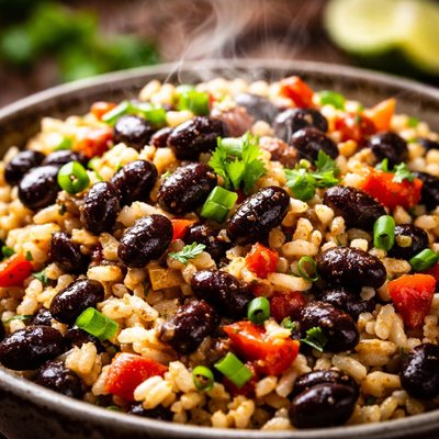 Image of Black Beans and Rice Arroz Con Frijoles Negros