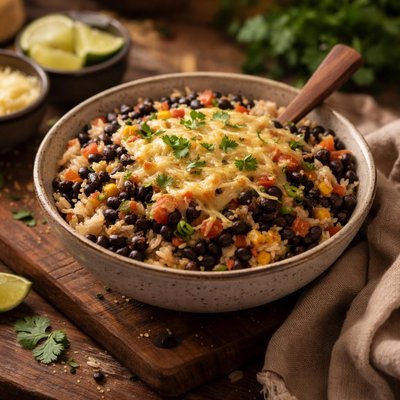 Image of Black Beans and Rice with Cheese
