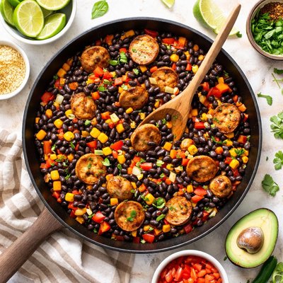 Image of Black Beans and Turkey Sausage