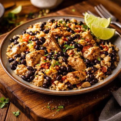 Image of Black Beans Chicken and Rice