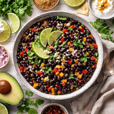 Image of Black Beans Por Cortesa Leslie with Lime and Cumin