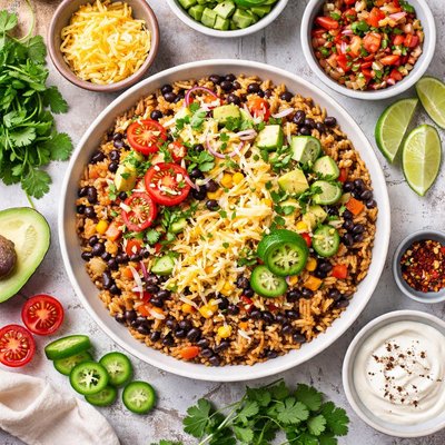 Image of Black Beans Rice with Cheese