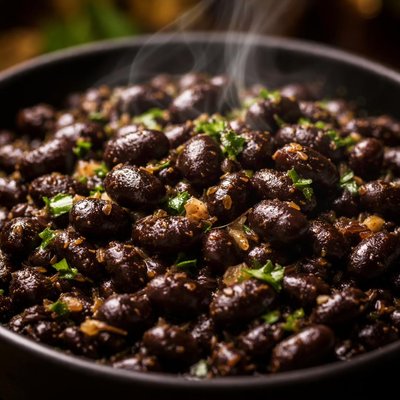 Image of Black Beans with Cumin and Garlic