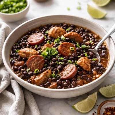 Image of Black Beans with Smoked Sausage and Chicken