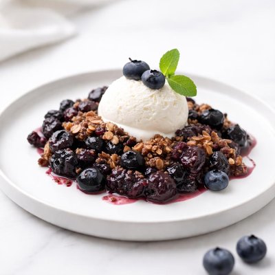 Image of Black Blueberry Cobbler No Cook No Flours