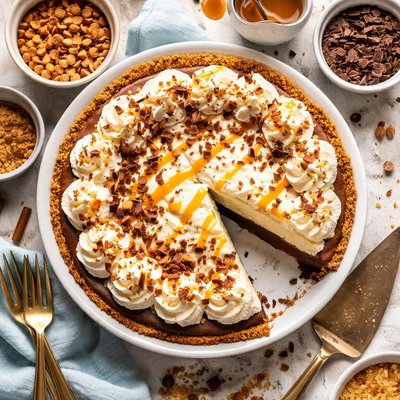 Image of Black Bottom Butterscotch Pie