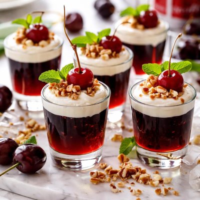 Image of Black Cherry Coke Nut Jello Shooters