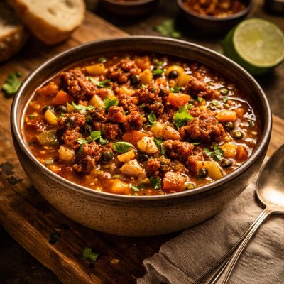 Image of Black Eyed Pea and Mexican Chorizo Soup