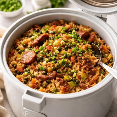 Image of Black Eyed Peas Jambalaya Rice Cooker