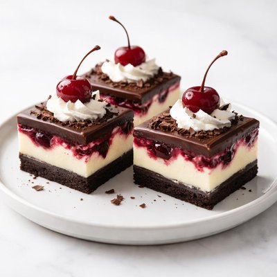 Image of Black Forest Cheesecake Bars
