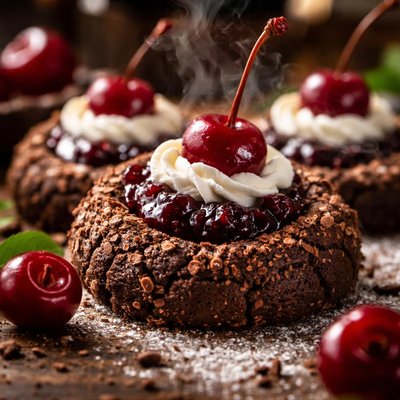 Image of Black Forest Thumbprint Cookies