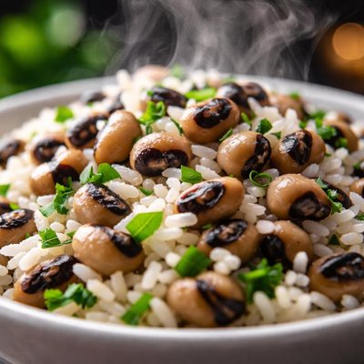 Image of Black Peas and White Rice