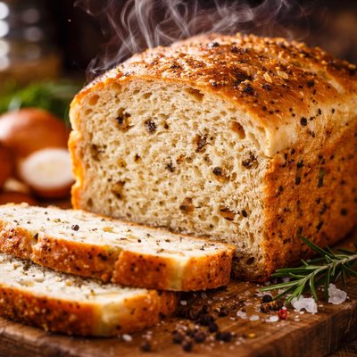 Image of Black Pepper Onion Bread Breadmaker 1 1 2 Lb Loaf