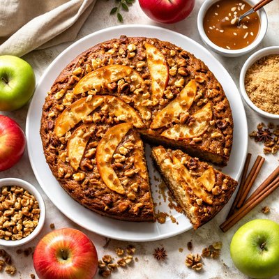 Image of Black Walnut Apple Cake