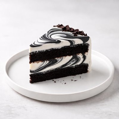 Image of Black White Swirl Cake