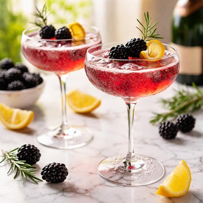 Image of Blackberry Champagne Cocktail