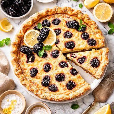 Image of Blackberry Lemon Chess Pie