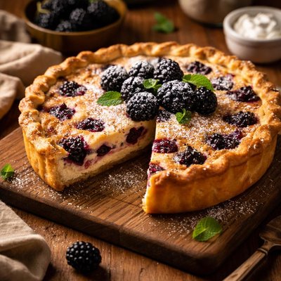 Image of Blackberry Sour Cream Pie