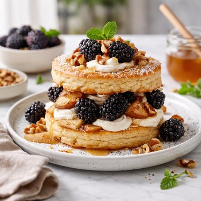 Image of Blackberry Walnut and Apple Shortcake