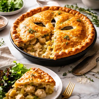 Image of Blackbird Pie or Chicken Leek and Potato Pie