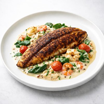 Image of Blackened Catfish a La Mer