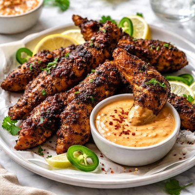 Image of Blackened Chicken Fingers with Wango Tango Sauce