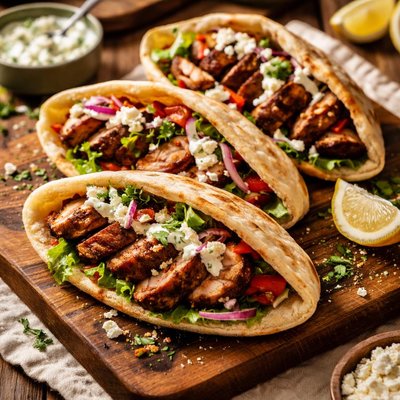 Image of Blackened Chicken Pitas