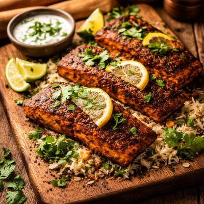 Image of Blackened Indian Salmon